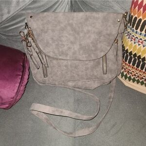 Grey Crossbody Purse Bag